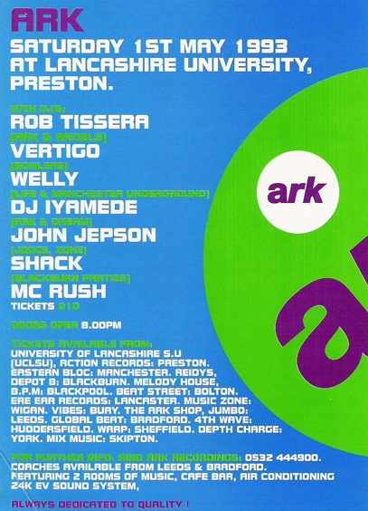 Ark Lanc Uni Preston 1st May 1993 Back