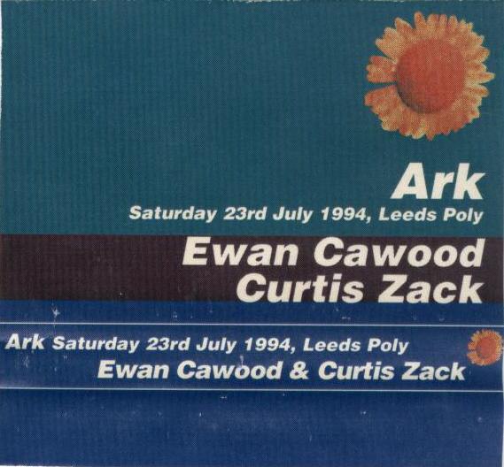 Ark Leeds Poly 23rd July 1994 Ewan Cawood And Curtis Zack Tape Cover
