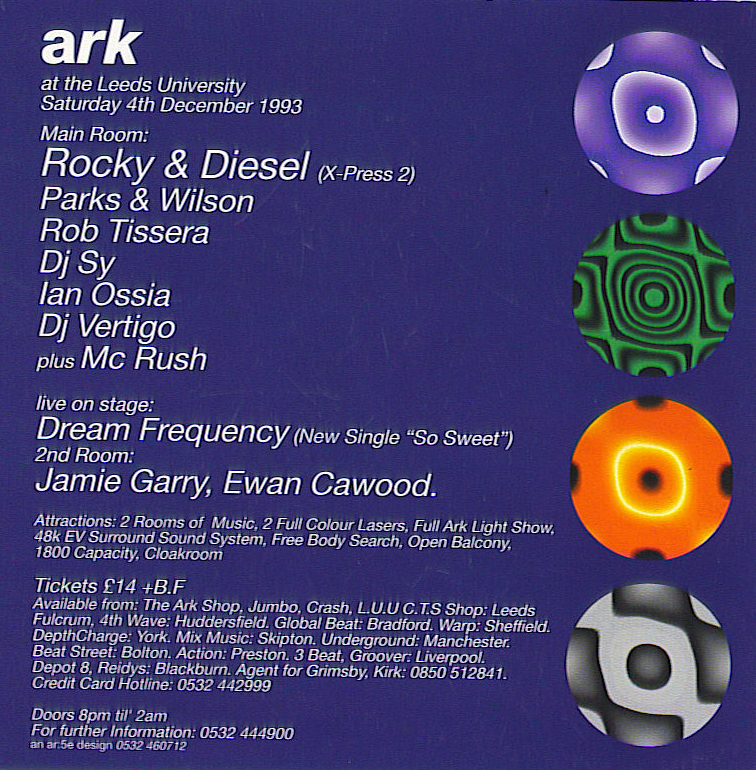 Ark Leeds Uni 4th Dec 1993 Back