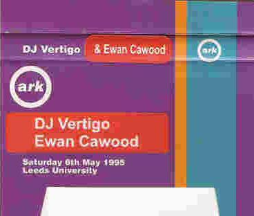 Ark Leeds Uni 6th May 1995 Vertigo And Ewan Cawood Tape
